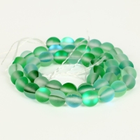 Бусины из натурального камня &laquo;Кошачий глаз&raquo;, набор 46 шт., размер 1 шт. &mdash; 8 мм, зелёный