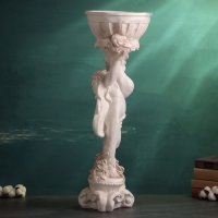 Фигурное кашпо "Ангел с розами", состаренный, 1,8 л/ 24х24х70см