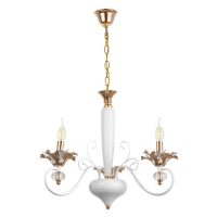 Люстра "Лиолет" 3хЕ14 40Вт бело-золотой 56х70х56 см BayerLux