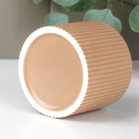 Банка для хранения сыпучих продуктов &laquo;Дымка&raquo;, 0,85 мл, 12&times;10 см, с бамбуковой крышкой, керамическая, цвет бежевый