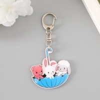 Брелок акрил "Милые зверушки в зонтике" 4,7х4,9 см Брелок акрил "Милые зверушки в зонтике" 4,7х4,9 см