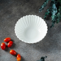 Салатник фарфоровый Magistro &laquo;Цветок&raquo;, 0,45 л, d=16 см, цвет белый