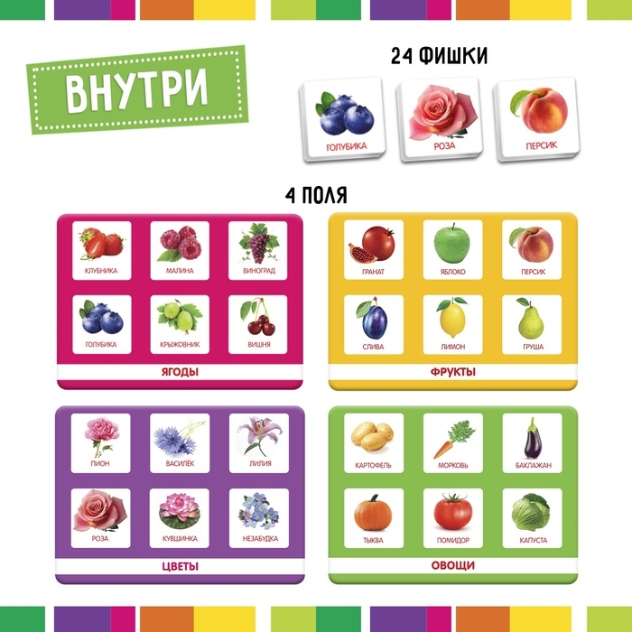Лото &laquo;Растительный мир&raquo; по методике Г. Домана, 1-4 игрока, 3+