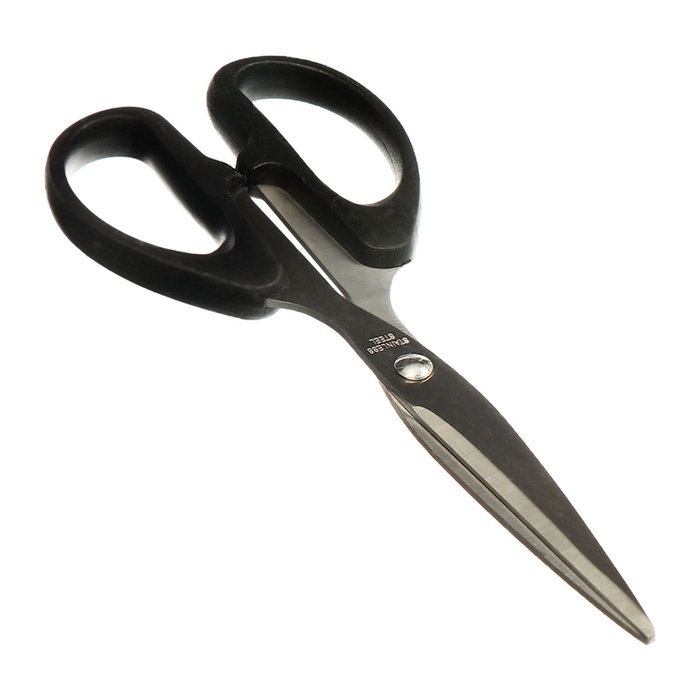 Ножницы канцелярские 17,4см Офис пластиковые ручки, европодвес Ножницы канцелярские 17,4см Офис пластиковые ручки, европодвес