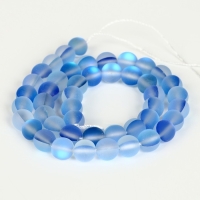 Бусины из натурального камня &laquo;Кошачий глаз&raquo;, набор 46 шт., размер 1 шт. &mdash; 8 мм, матовый синий