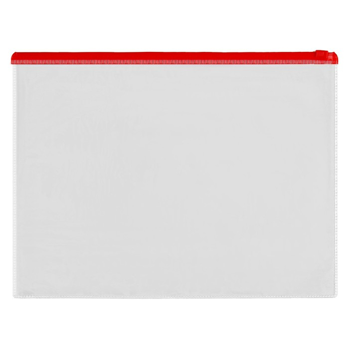 Набор папка-конверт на молнии 12 штук, формат А4 120мкр прозрачная, размер молнии 33 х 23,7см