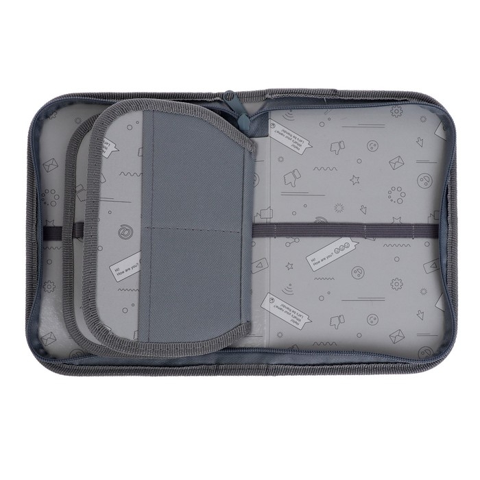 Пенал 3 секции, вкладка внутри, 140 х 210 х 40 мм, тканевый, Calligrata TOP Block Пенал 3 секции, вкладка внутри, 140 х 210 х 40 мм, тканевый, Calligrata TOP Block "Авокадо"