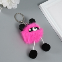 Пушистик на кольце "Панда модник" розовый 9х6х6 см Пушистик на кольце "Панда модник" розовый 9х6х6 см