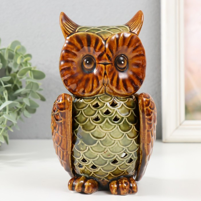 Подсвечник керамика "Сова" набор 2 шт, 17х9,5х9 см