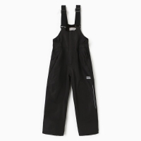 Полукомбинезон утеплённый для девочек, цвет чёрный, рост 104 см Полукомбинезон утеплённый для девочек, цвет чёрный, рост 104 см