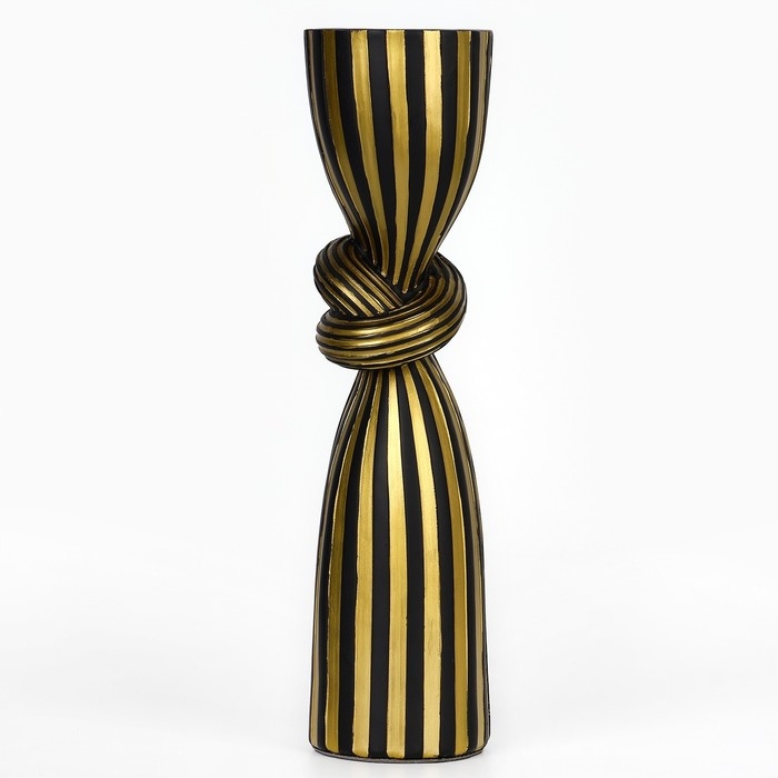 Подсвечник для одной свечи &laquo;Узел&raquo;, цвет черно-золотой 29,5 х 7,5 х 7,5 см