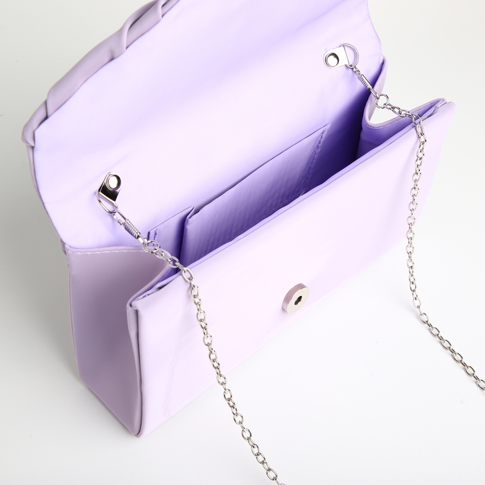 Сумка-клатч на магните, цвет фиолетовый