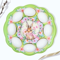 Пасхальная подставка на 8 яиц и кулич «Счастья в доме!», 24 х 25 см. Пасхальная подставка на 8 яиц и кулич «Счастья в доме!», 24 х 25 см.