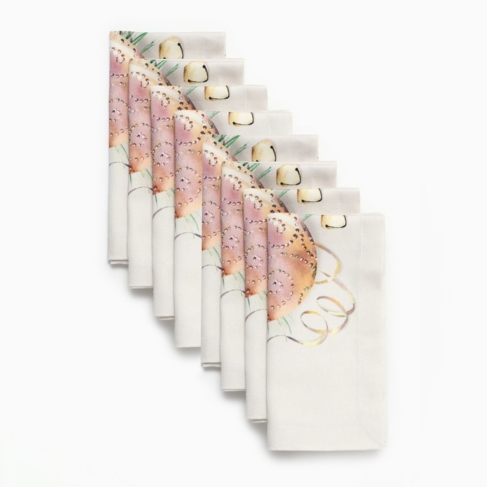 Набор столовый Spruce mood  скат.150х180см +/-3см с ВГМО, салф.40х40см-8 шт, 100%хл