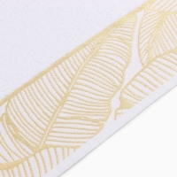 Полотенце махровое Love Life "Leaves" 50*90 см, белый, 100% хл, 360 гр/м2 Полотенце махровое Love Life "Leaves" 50*90 см, белый, 100% хл, 360 гр/м2