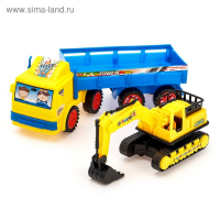 Грузовик инерционный «Стройка», цвета МИКС Грузовик инерционный «Стройка», цвета МИКС