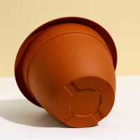 Горшок для цветов, d = 25 см, 4,3 л, пластик, коричневый Горшок для цветов, d = 25 см, 4,3 л, пластик, коричневый