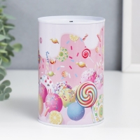 Копилка металл банка "Сладости" МИКС 12х8х8 см Копилка металл банка "Сладости" МИКС 12х8х8 см