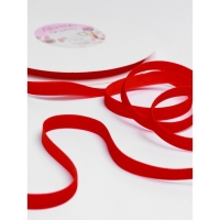 Лента бархатная, 10 мм, 18 &plusmn; 1 м, цвет красный №40