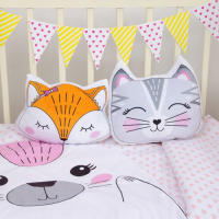 Подушка декоративная Крошка Я &laquo;Киса&raquo;, 35х32 см, велюр, 250гр/м2