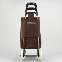 Сумка хозяйственная на колёсах, отдел на шнурке, нагрузка до 25 кг, цвет коричневый Сумка хозяйственная на колёсах, отдел на шнурке, нагрузка до 25 кг, цвет коричневый