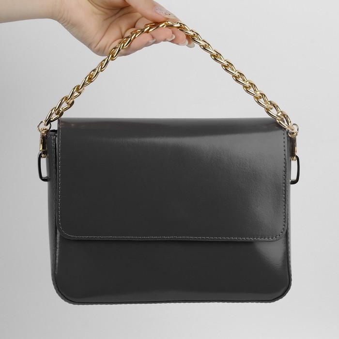 Цепочка для сумки, с карабинами, железная, 22 &times; 16 мм, 30 см, цвет золотой