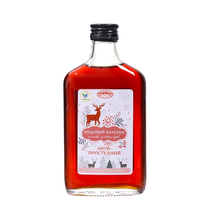 Новогодний медовый бальзам алтайский Новогодний медовый бальзам алтайский "Анти-простудный", 250 мл