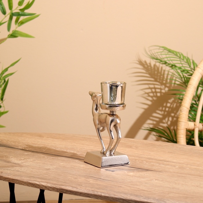 Подсвечник Подсвечник "Оленёнок" алюминий 11х8х17 см