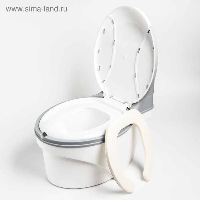 Горшок-унитаз, цвет белый/серый Горшок-унитаз, цвет белый/серый