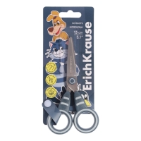 Ножницы детские ErichKrause "Простоквашино", 13 см, закруглённые концы лезвий, ударопрочный пластик, блистер, МИКС