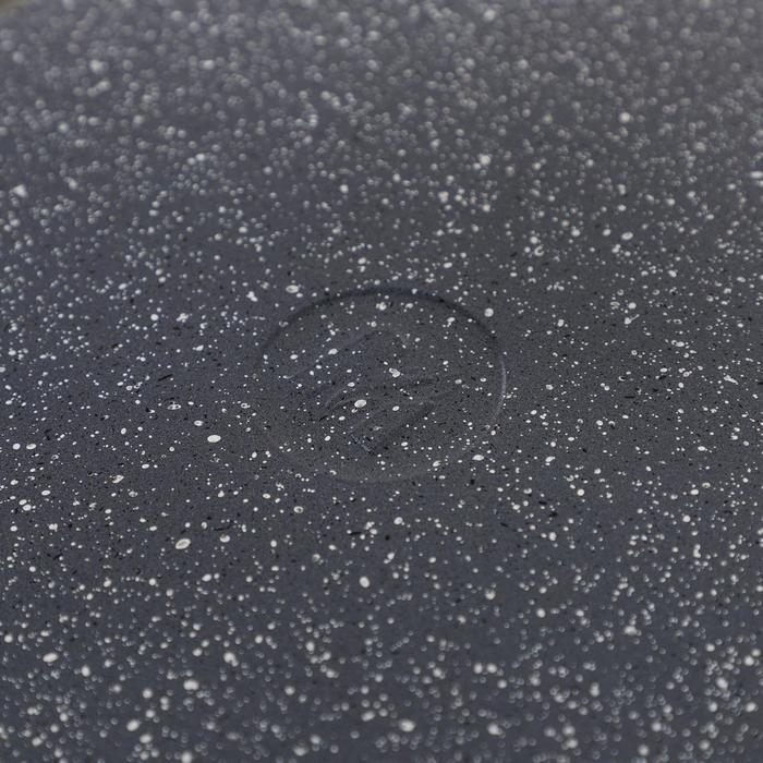 Сковорода &laquo;Гранит&raquo;, d=28 см, стеклянная крышка, съёмная ручка, антипригарное покрытие, цвет серый