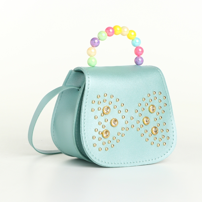 Сумка детская для девочки на клапане «Выбражулька», цвет бирюзовый Сумка детская для девочки на клапане «Выбражулька», цвет бирюзовый