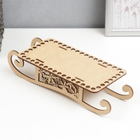 Заготовка для вязания "Сани. Вид 5" набор 3 детали, донышко 20х10 см Заготовка для вязания "Сани. Вид 5" набор 3 детали, донышко 20х10 см