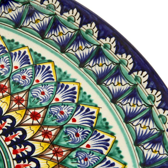 Ляган Риштанская Керамика Ляган Риштанская Керамика "Узоры", 36 см, синий