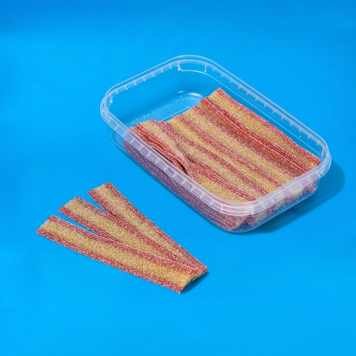 Кислый мармелад - ремешки Кислый мармелад - ремешки "DAMLA", банан, клубника, 300 г