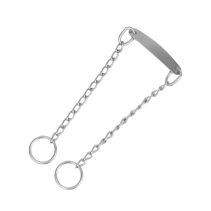 Ошейник - удавка с табличкой под гравировку, 32,5 см, толщина проволоки 1,6 мм