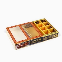 Коробка под 8 конфет и шоколад с ячейками «Счастья в Новом году!», 18 х 18 х 4 см, Новый год Коробка под 8 конфет и шоколад с ячейками «Счастья в Новом году!», 18 х 18 х 4 см, Новый год