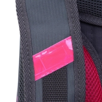 Рюкзак каркасный школьный 38 х 30 х 16 см, эргономичная спинка, Stavia "Кот + горох", серый