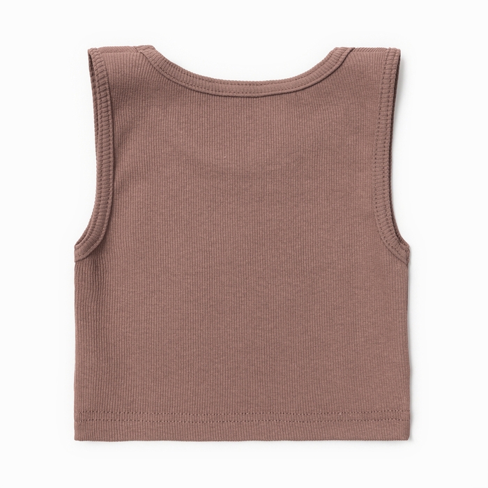 Топ для девочки MINAKU, цвет коричневый, рост 128 см