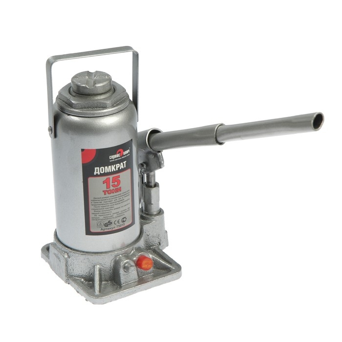 Домкрат гидравлический бутылочный "СЕРВИС КЛЮЧ" 75015, 15 т, 230-460 мм