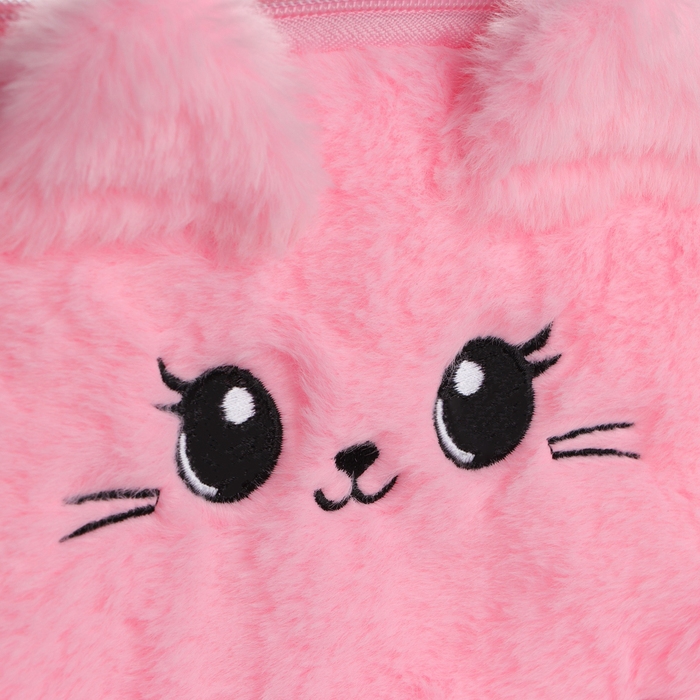 Пенал школьный из плюша &laquo;1 сентября: Очаровательный котик&raquo;, 19,5 х 14,5 см