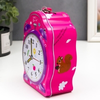 Копилка металл "Будильник" с замком и ключами МИКС 16х12х6 см