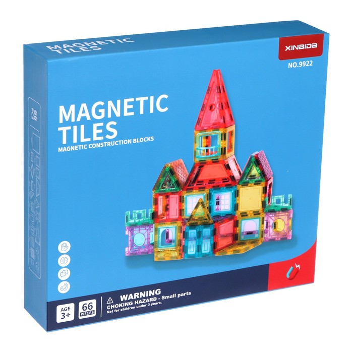 Конструктор магнитный &laquo;Магические фигуры&raquo;, 66 деталей