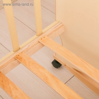 Детская кроватка &laquo;Мишутка&raquo; на колёсах или качалке, цвет бежевый