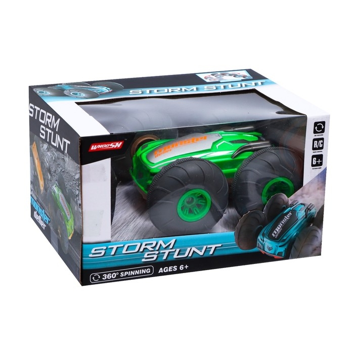 Машина-перевёртыш радиоуправляемая &laquo;Монстр&raquo;, работает от аккумулятора, цвет жёлтый