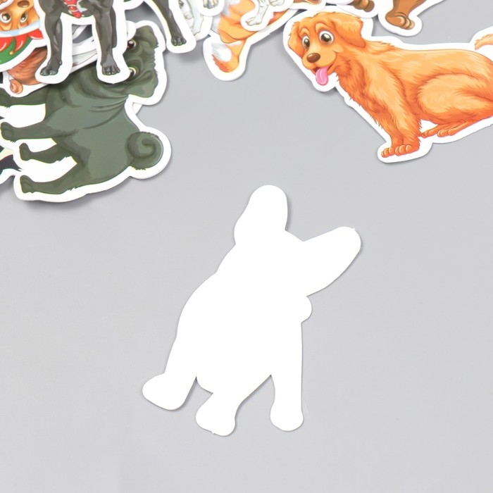 Наклейки для творчества Наклейки для творчества "Собаки" набор 50 шт 4х8 см