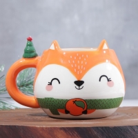 Новый год. Кружка керамическая &laquo;Счастье в мандаринках&raquo;, 400 мл