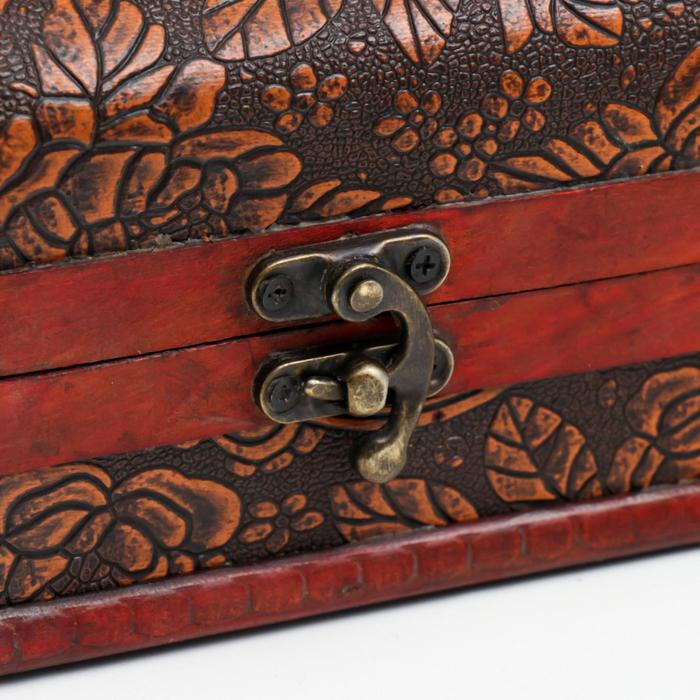 Шкатулка сундучок Шкатулка сундучок "Цветочный узор" 10х15х10,5 см