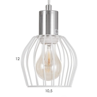 Светильник подвесной "Лофт" 1х25Вт Е27 белый/Хром 12х116х11