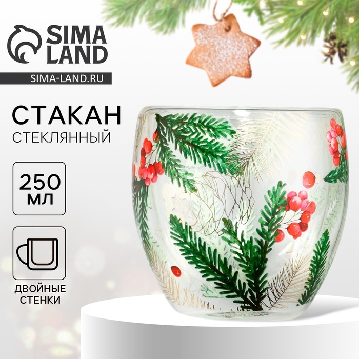 Новый год. Стакан с двойными стенками &laquo;Зимние истории&raquo;, 250 мл